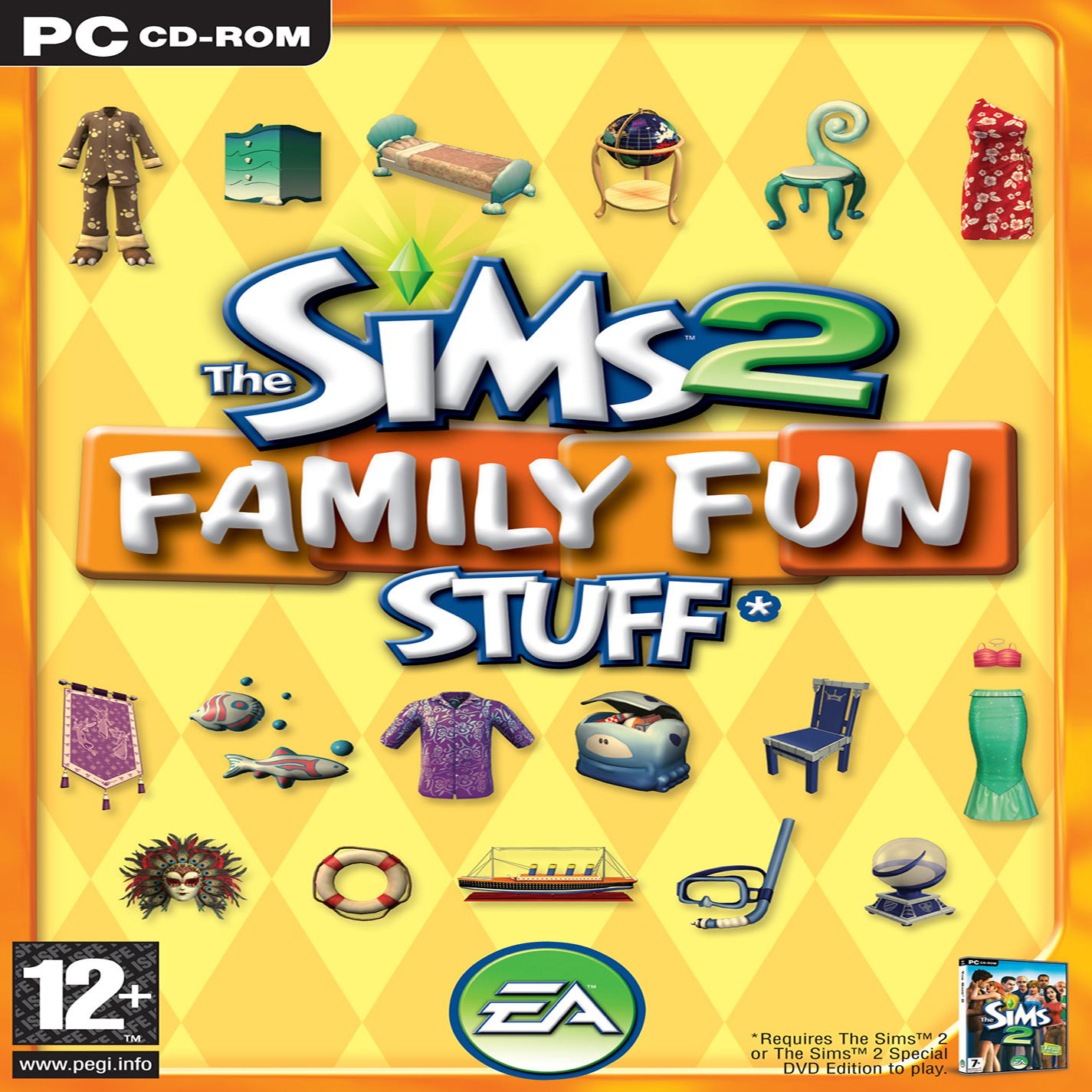 The Sims 2: Family Fun Stuff - pedn CD obal