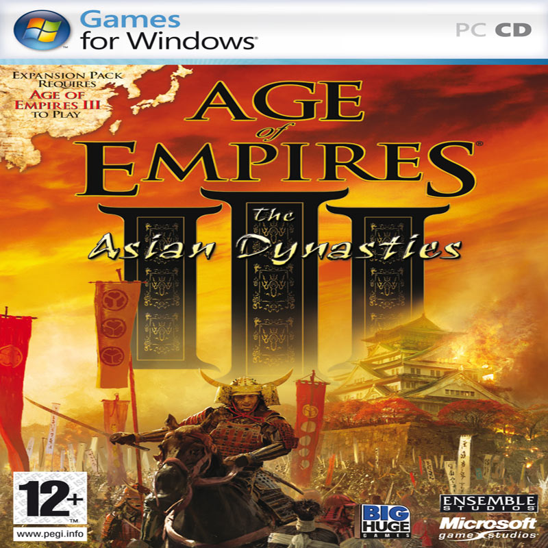 Age of Empires 3: The Asian Dynasties - pedn CD obal