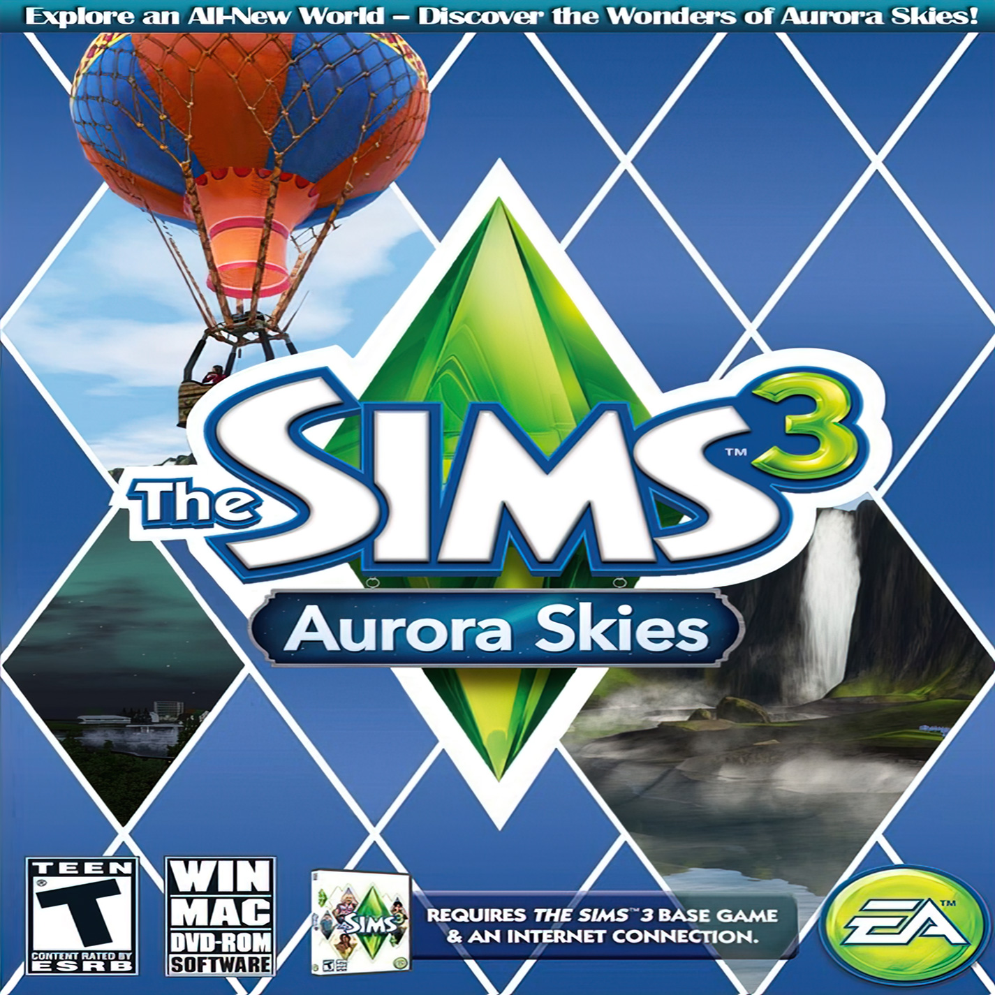 The Sims 3: Aurora Skies - pedn CD obal