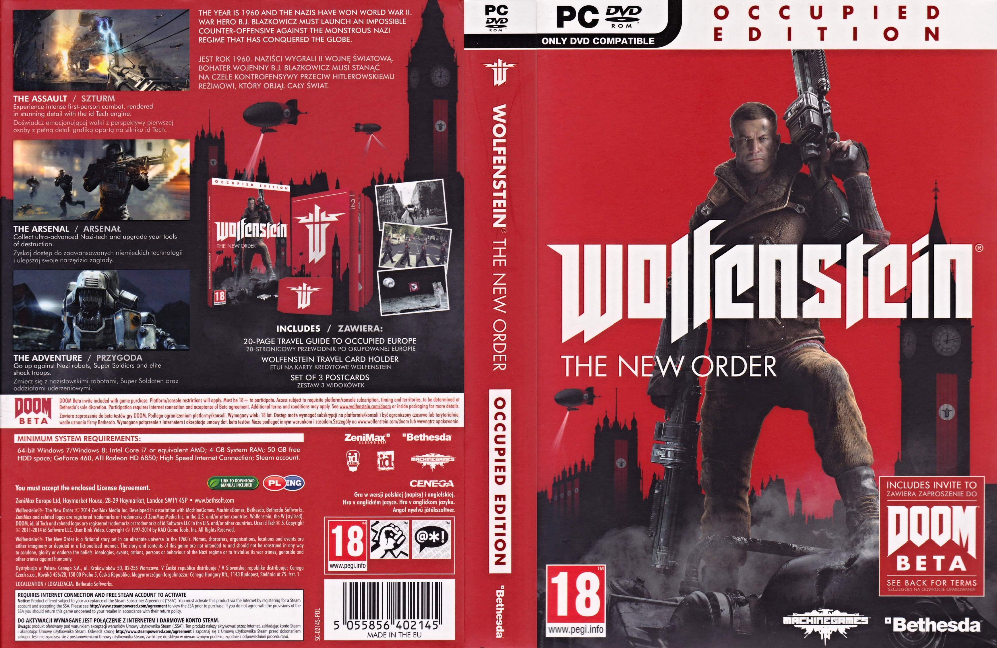 Wolfenstein: The New Order - DVD obal 2