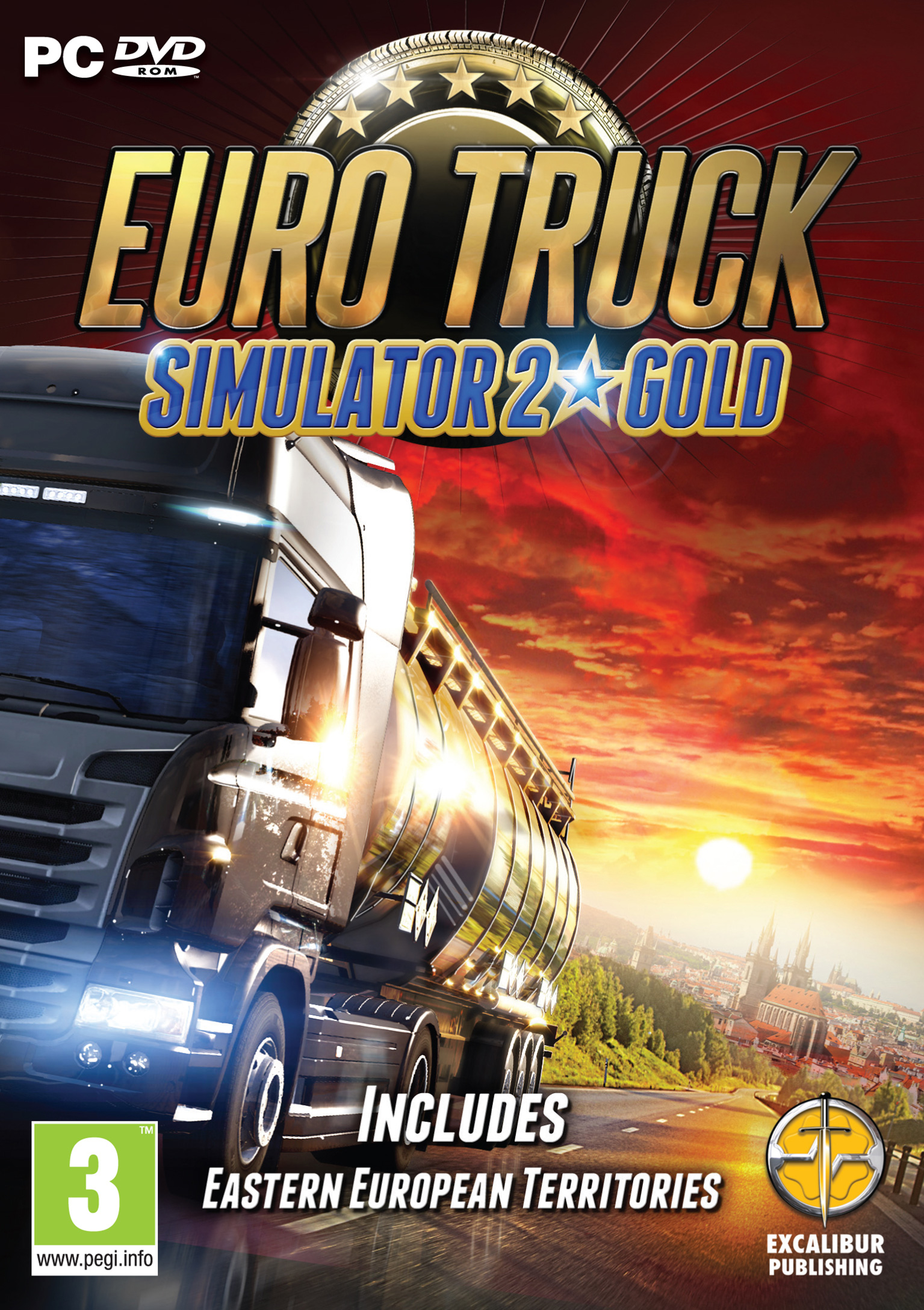 Euro Truck Simulator 2: GOLD - pedn DVD obal