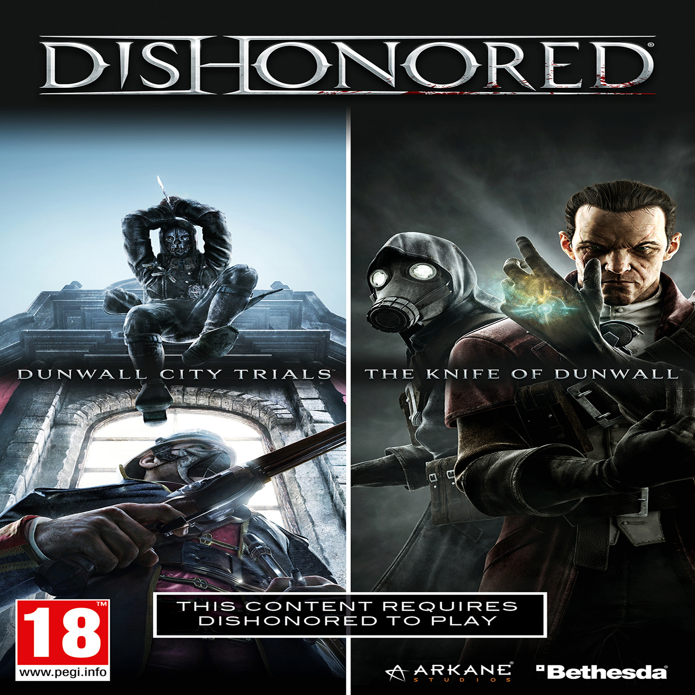 Dishonored: Dunwall City Trials & The Knife of Dunwall - pedn CD obal