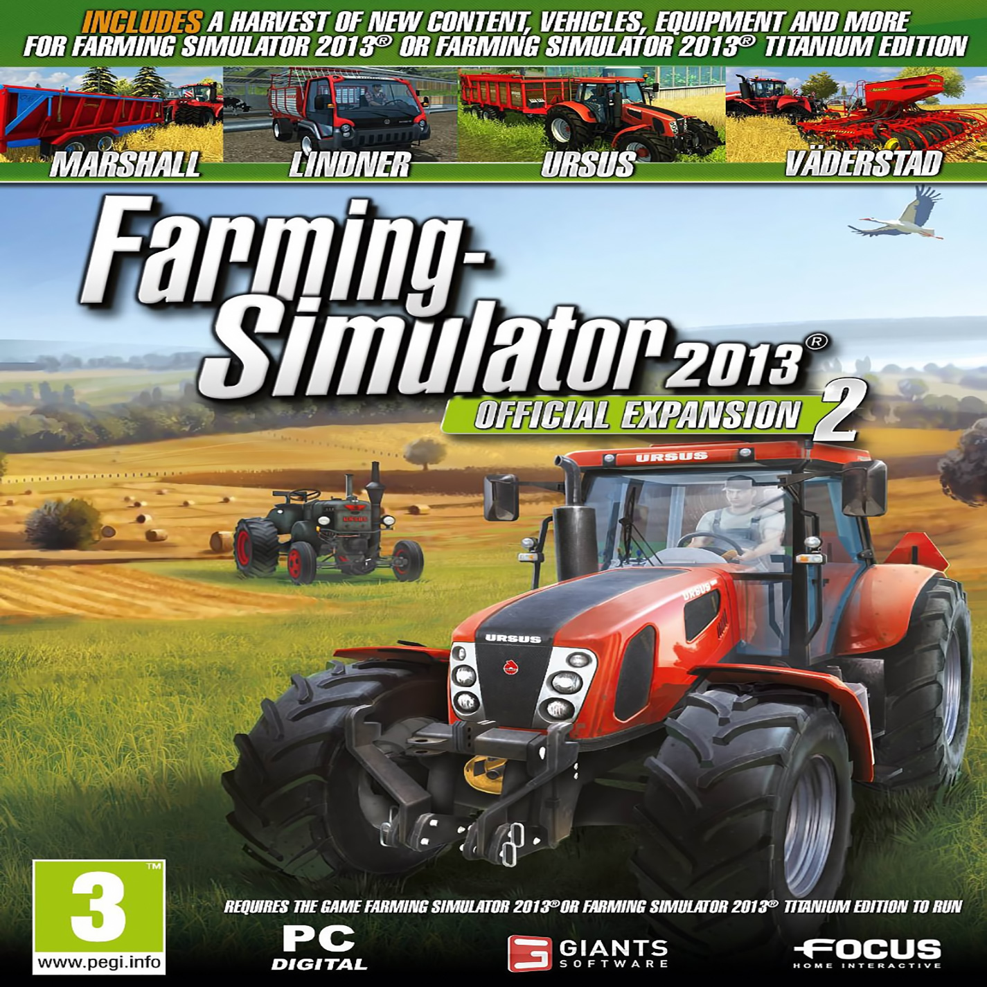 Farming Simulator 2013: Official Expansion 2 - pedn CD obal