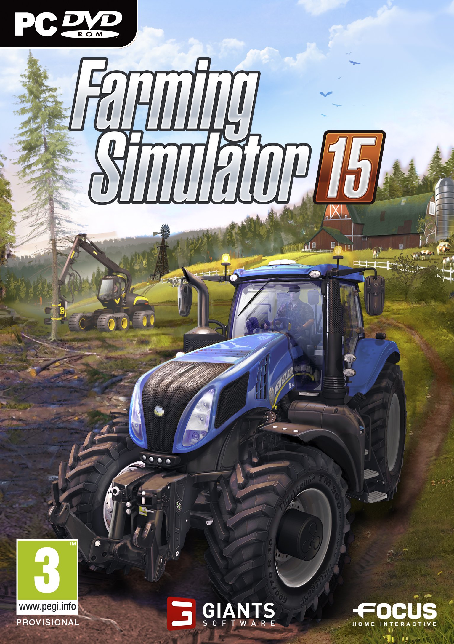 Farming Simulator 15 - pedn DVD obal