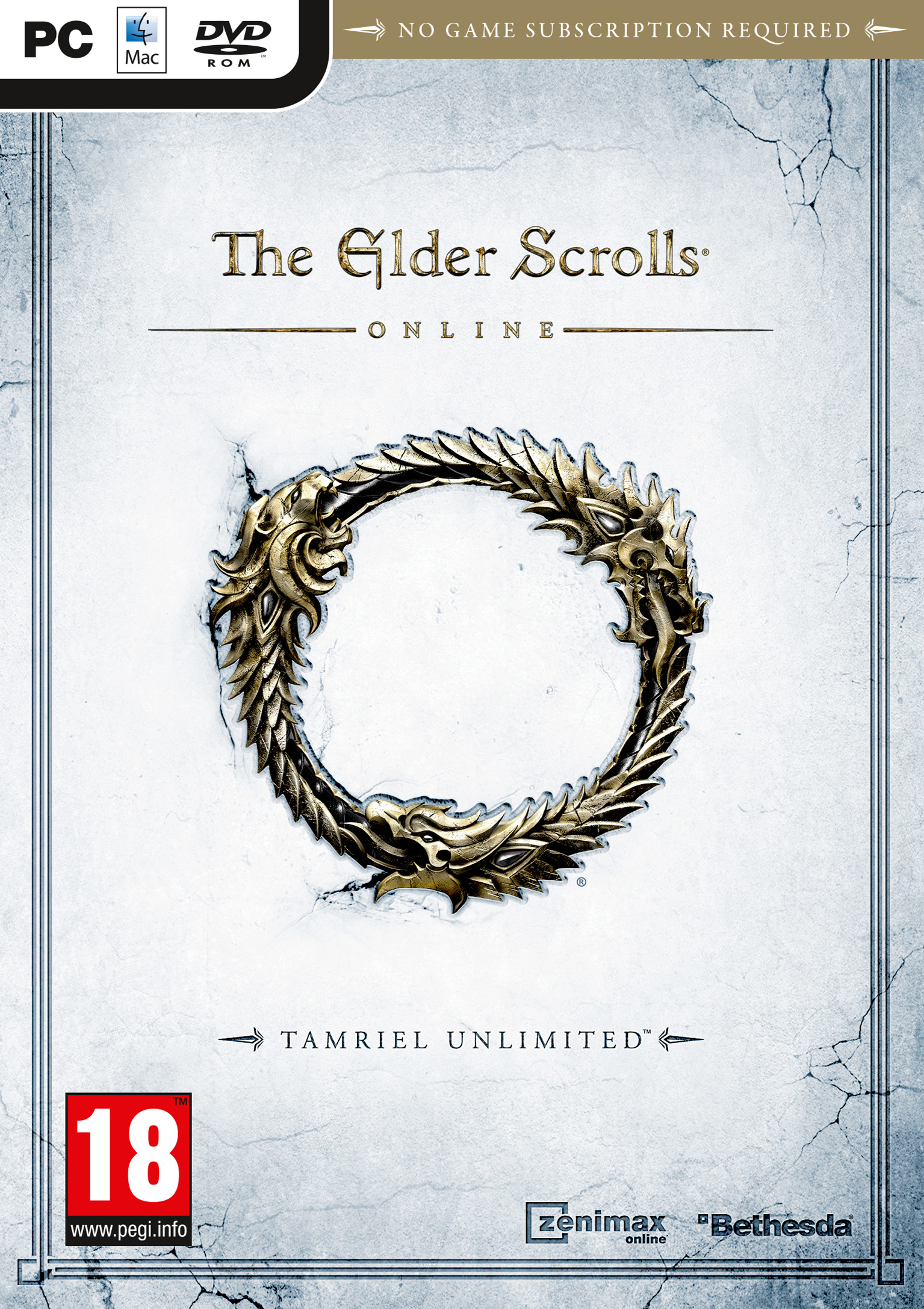 The Elder Scrolls Online: Tamriel Unlimited - pedn DVD obal