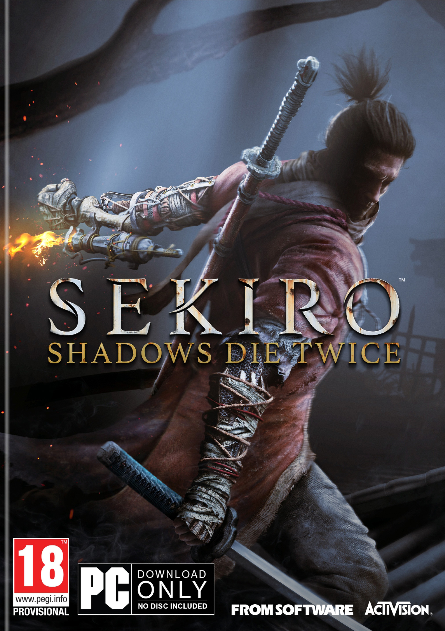 Sekiro: Shadows Die Twice - pedn DVD obal