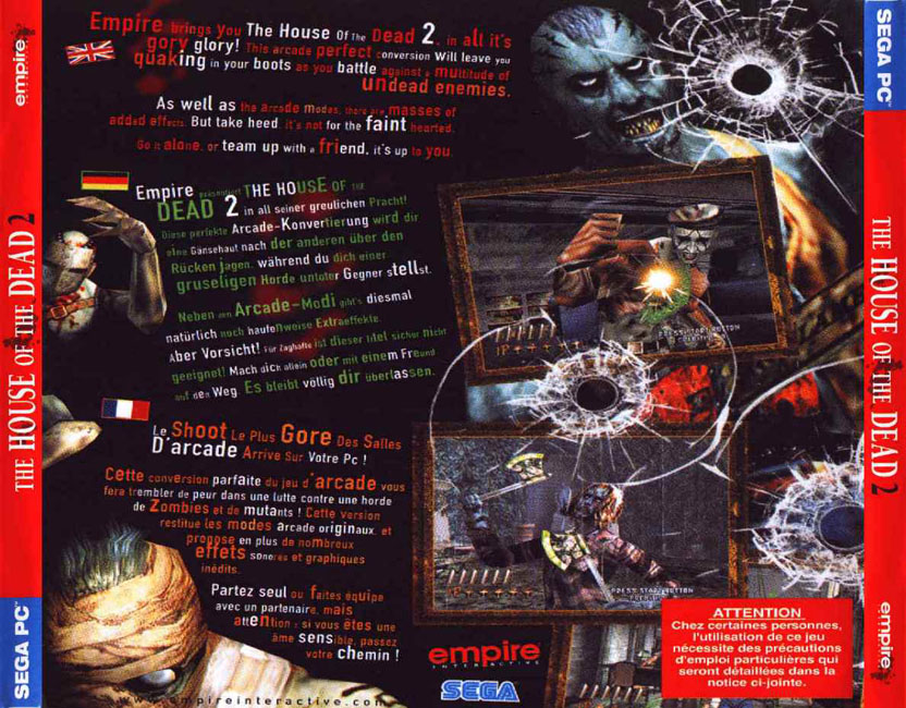 The House Of The Dead 2 - zadn CD obal