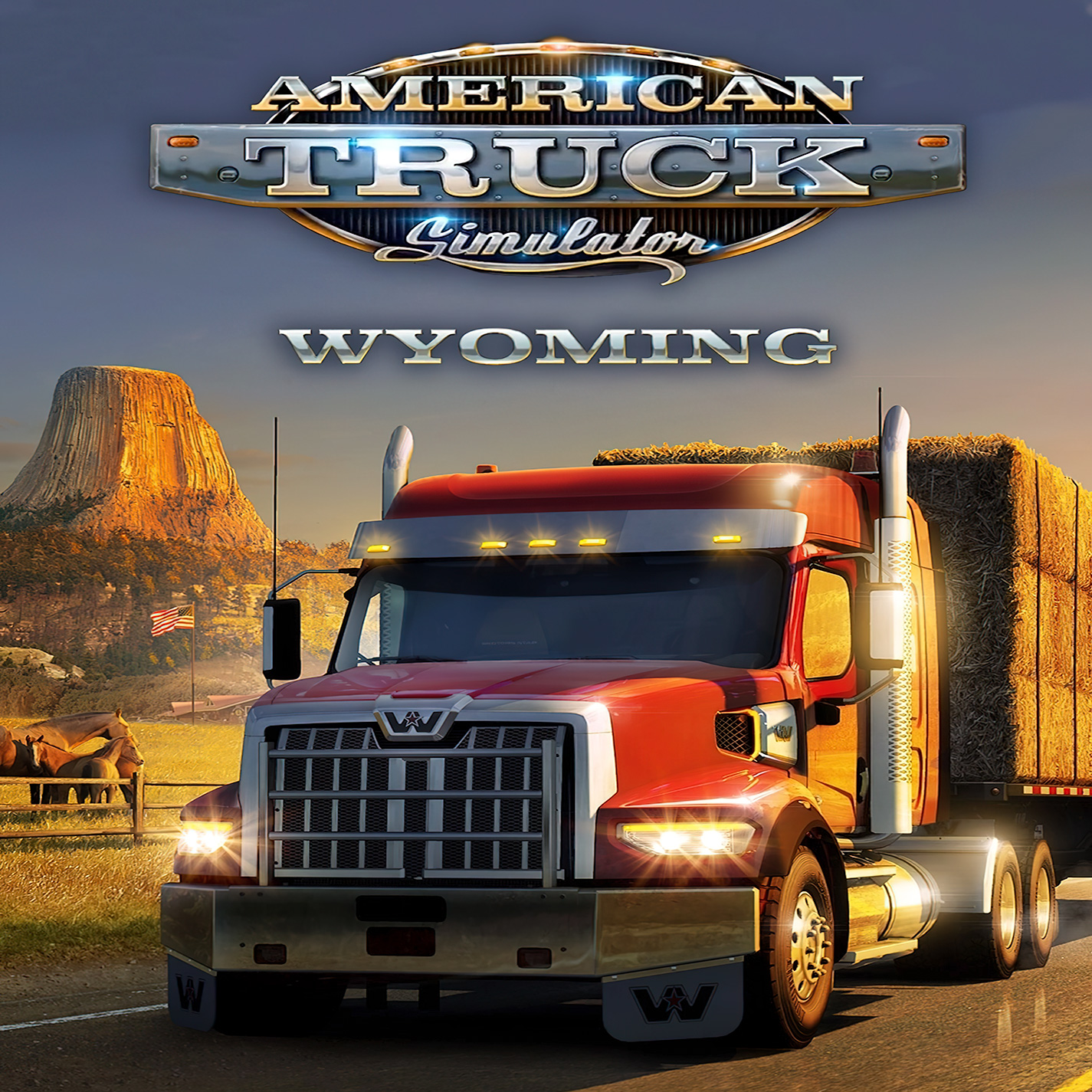 American Truck Simulator - Wyoming - pedn CD obal