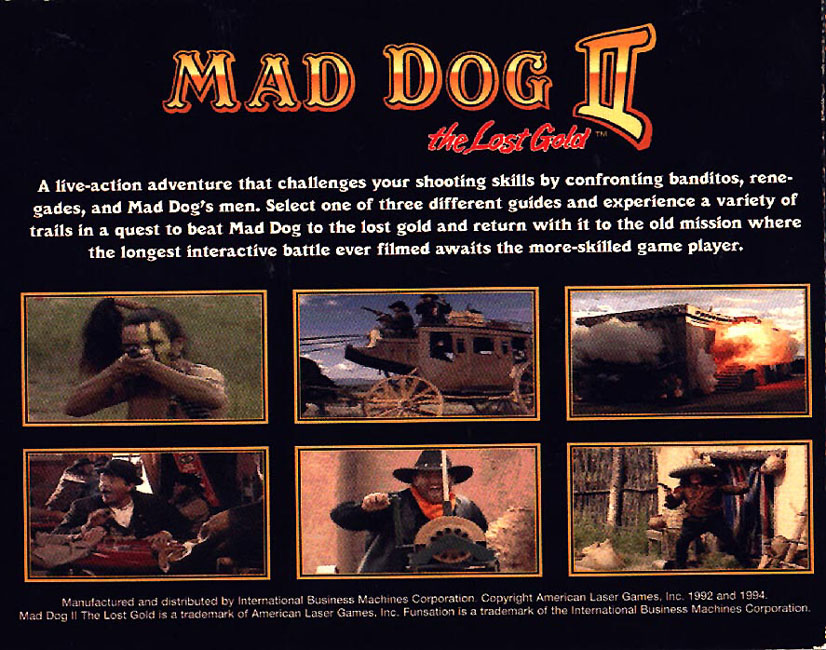Mad Dog II: The Lost Gold - zadn CD obal