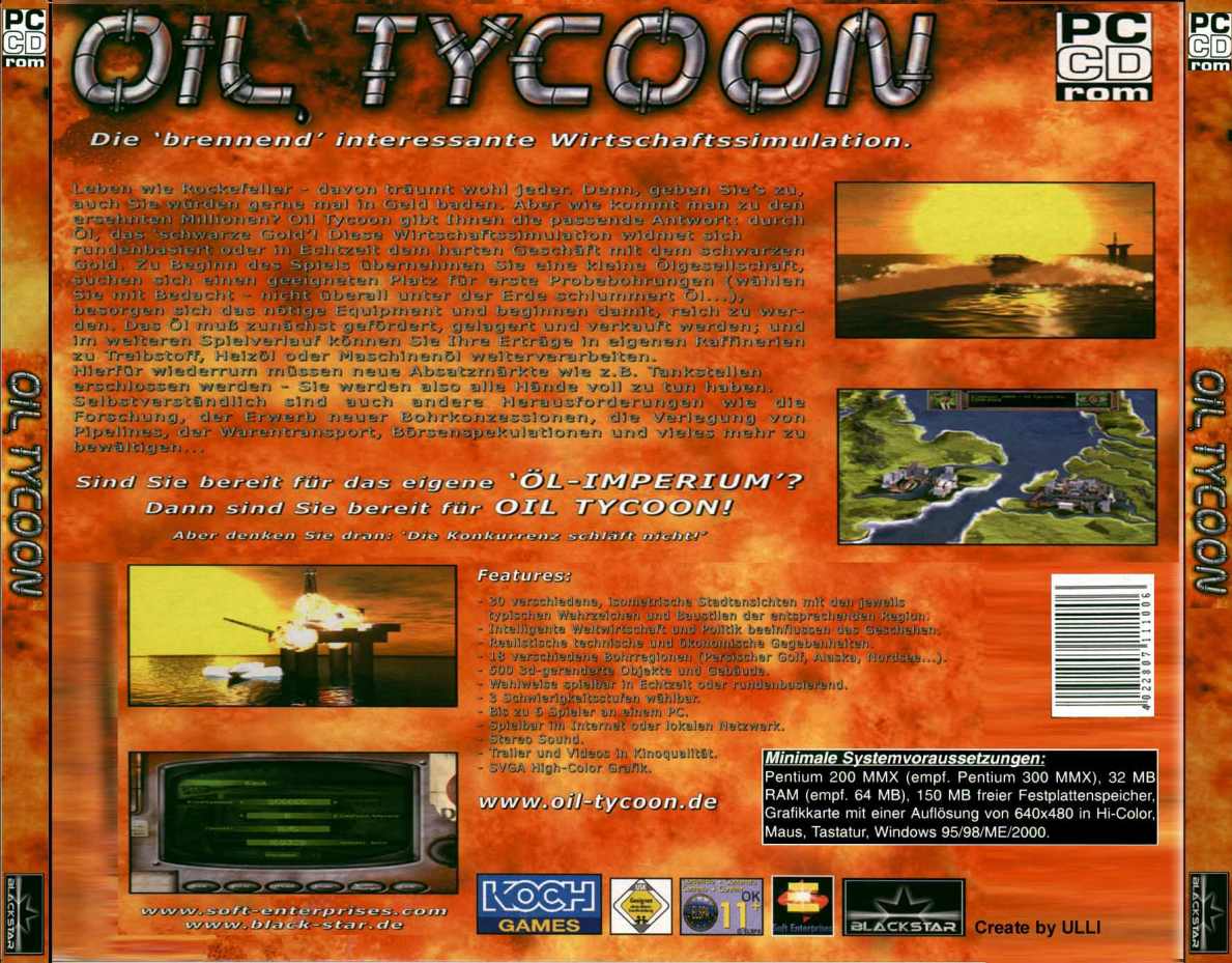 Oil Tycoon - zadn CD obal