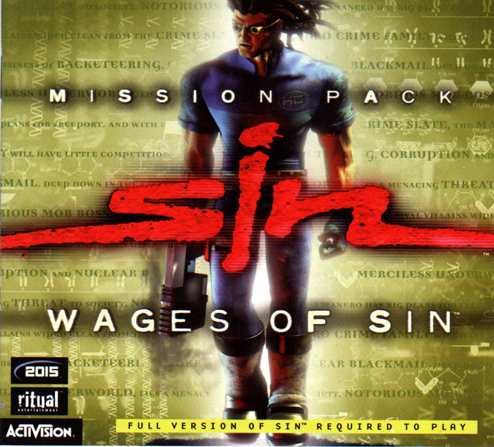 SiN: Wages of Sin - pedn CD obal