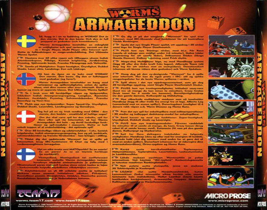 Worms: Armageddon - zadn CD obal