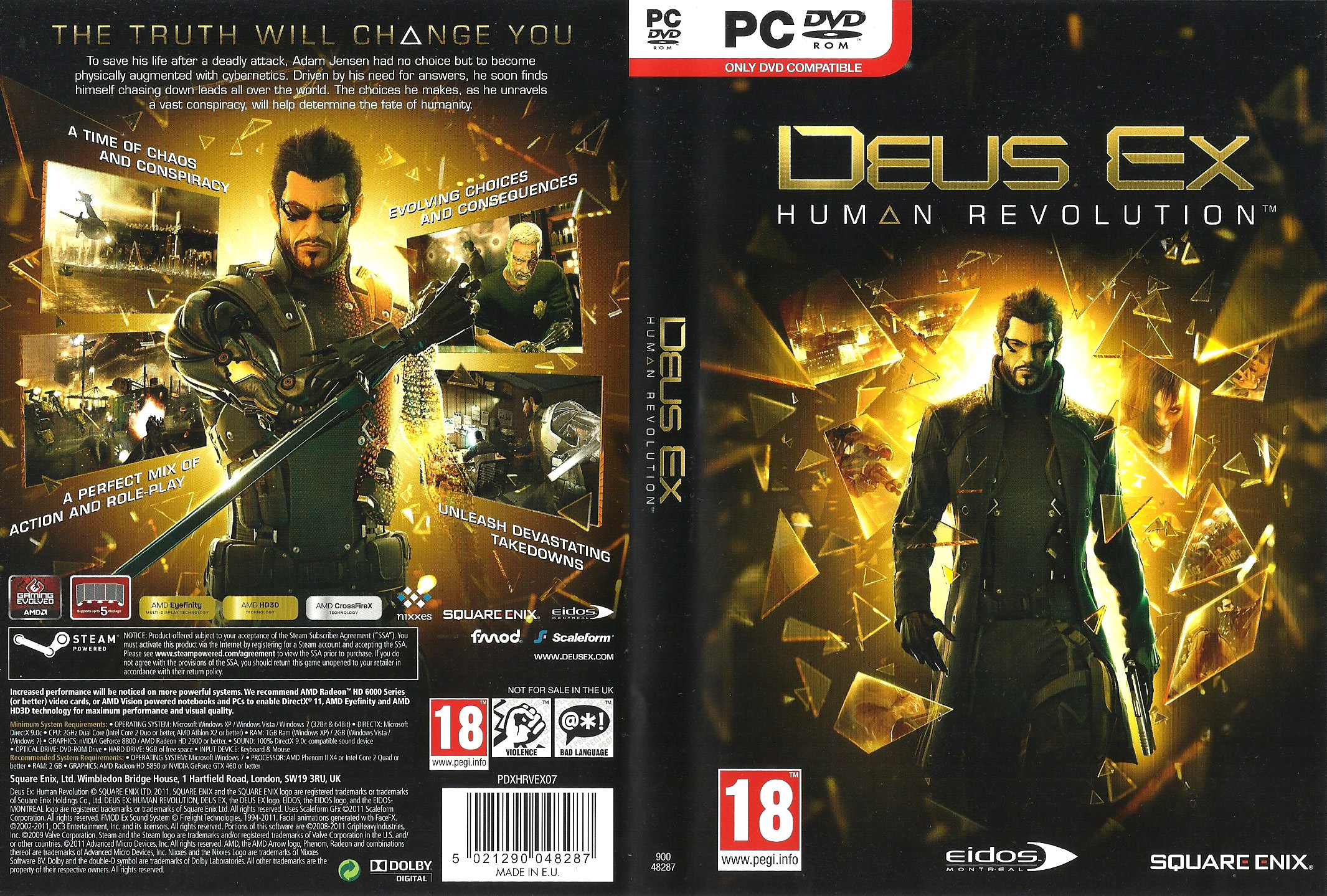 Deus Ex: Human Revolution - DVD obal 3