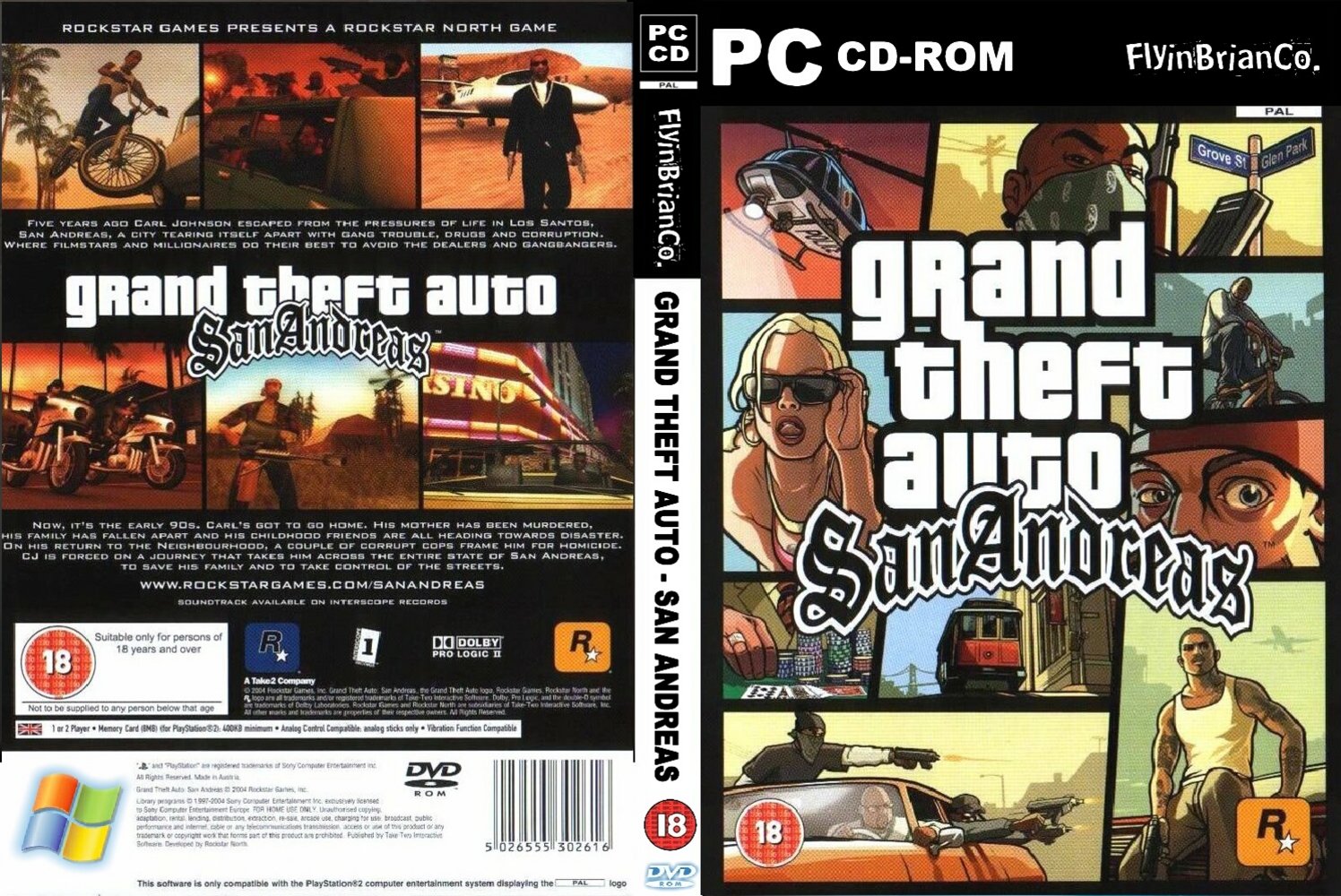 Grand Theft Auto San Andreas Dvd Obal Abcgames Cz