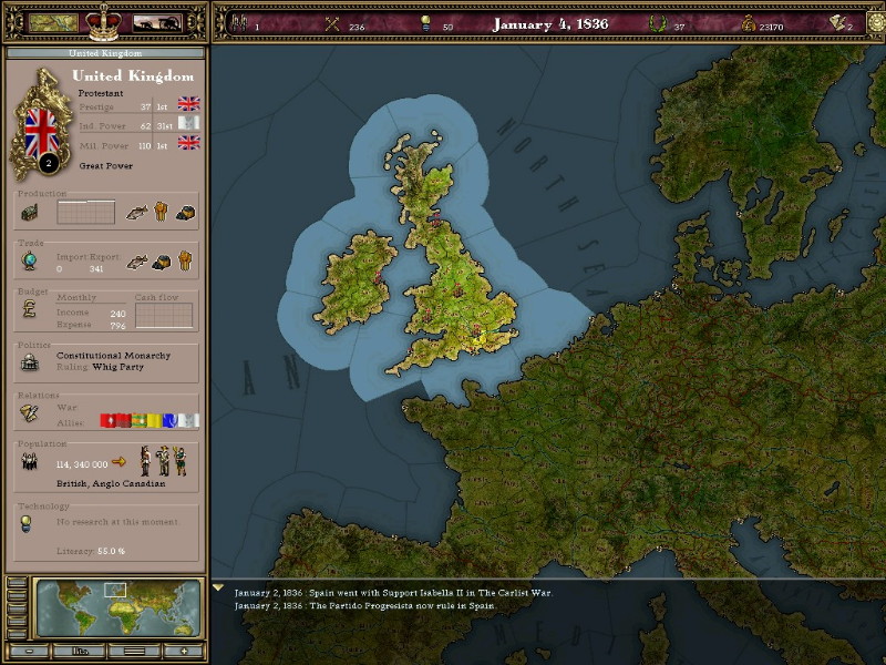 Victoria: An Empire Under the Sun - screenshot 1