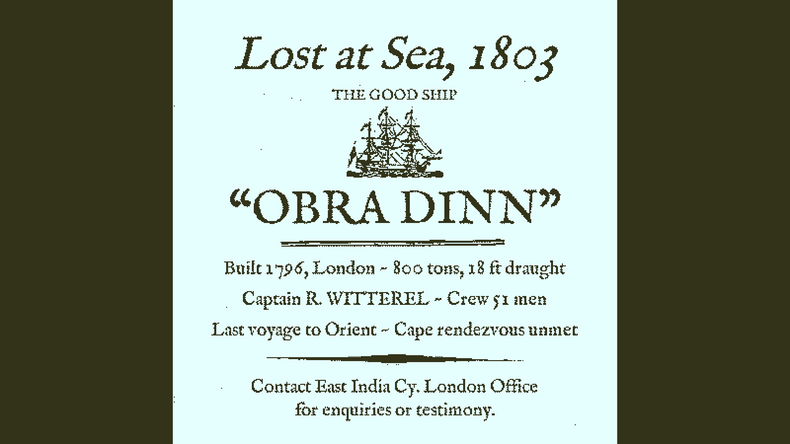 Return of the Obra Dinn - screenshot 18
