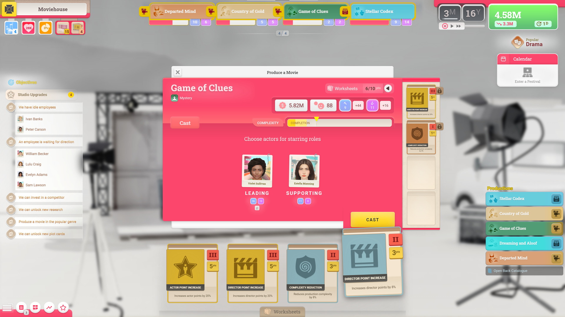 Moviehouse: The Film Studio Tycoon - screenshot 3