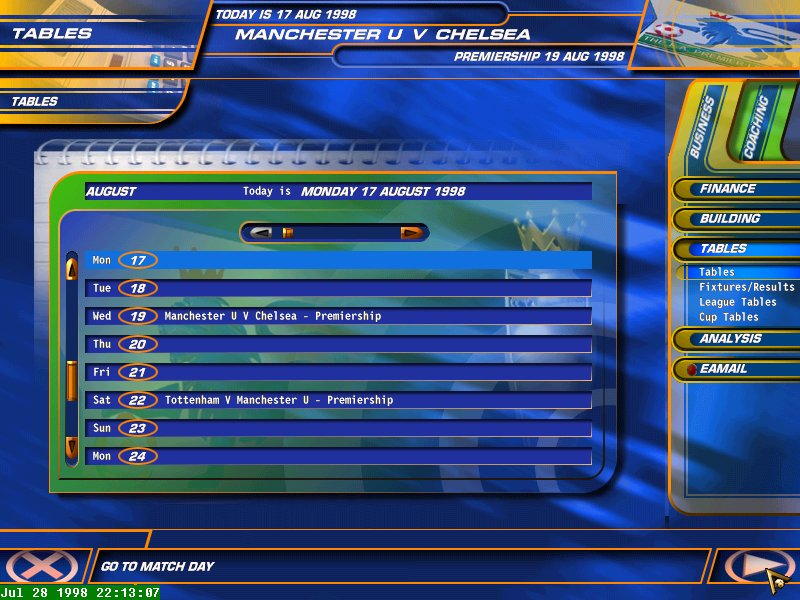 F.A. Premier League Football Manager 99 - screenshot 42