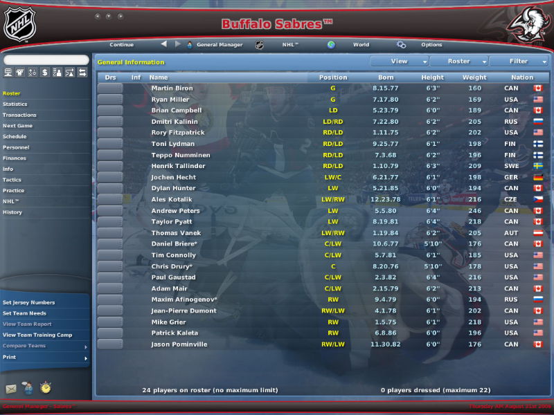 NHL Eastside Hockey Manager 2007 - screenshot 2