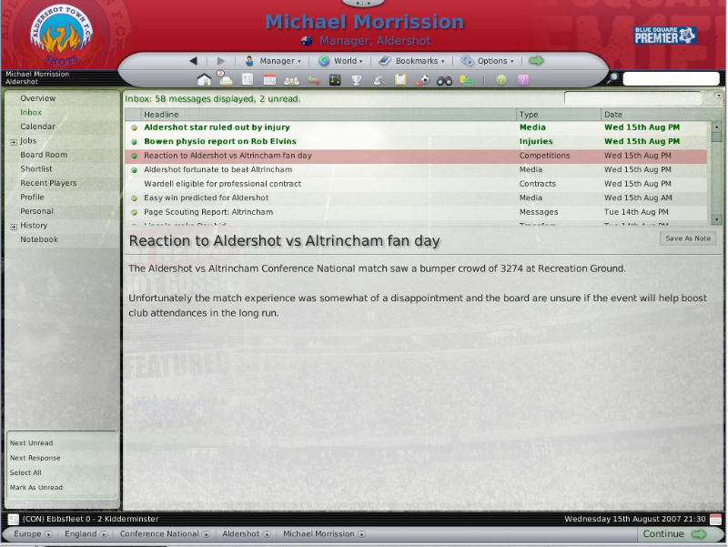 Football Manager 2008 - screenshot 22