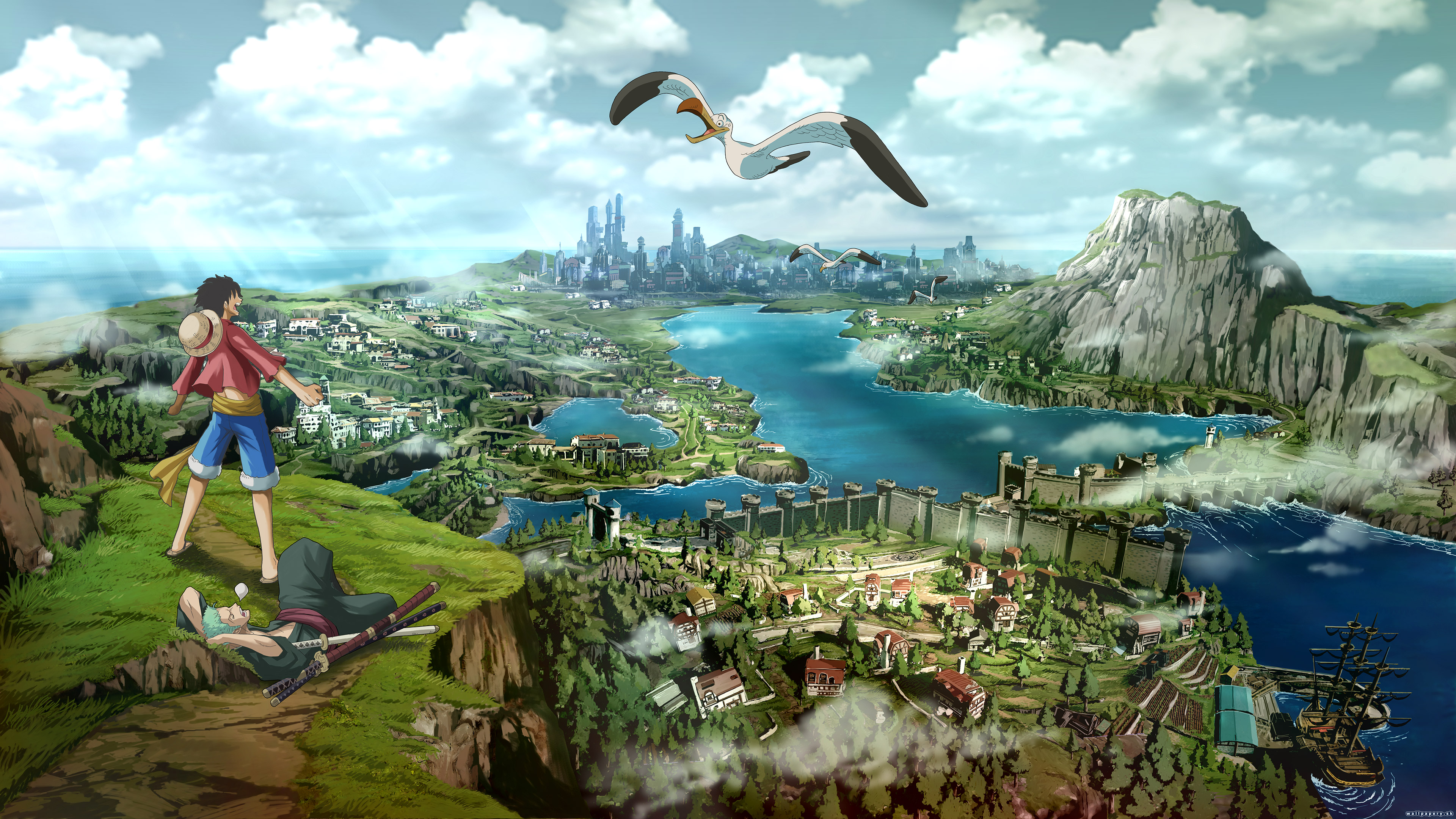 One piece world. Мир Ван Пис. One piece World Seeker. Ван Пис пейзажи. Аниме пейзажи Ван Пис.